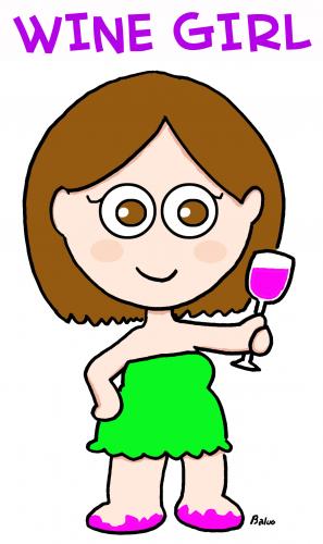 Cartoon: Wine girl (medium) by rmay tagged wine,girl