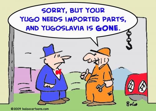 Cartoon: yugoslavia gone (medium) by rmay tagged yugoslavia,gone