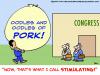 Cartoon: 1 call stimulating obama congres (small) by rmay tagged call,stimulating,obama,congress,pork