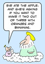 Cartoon: adam eve god oranges bananas (small) by rmay tagged adam,eve,god,oranges,bananas