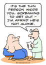 Cartoon: afraid not alone doctor fat (small) by rmay tagged afraid,not,alone,doctor,fat