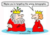 Cartoon: arrows king targeting demographi (small) by rmay tagged arrows,king,targeting,demographi