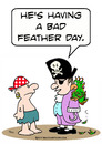 Cartoon: bad feather day pirate parrot (small) by rmay tagged bad,feather,day,pirate,parrot
