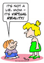 Cartoon: boy lying virtual reality (small) by rmay tagged boy,lying,virtual,reality