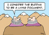 Cartoon: Buddha living document gurus (small) by rmay tagged buddha,living,document,gurus