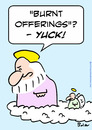 Cartoon: burnt offerings yuck god angel (small) by rmay tagged burnt,offerings,yuck,god,angel