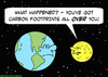 Cartoon: carbon footprints earth (small) by rmay tagged carbon,footprints,earth