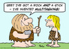 Cartoon: caveman stick rock invent multit (small) by rmay tagged caveman stick rock invent multitasking