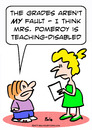 Cartoon: disabled teaching grades (small) by rmay tagged disabled,teaching,grades