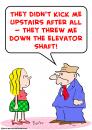 Cartoon: down elevator shaft (small) by rmay tagged down,elevator,shaft