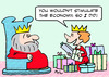 Cartoon: economy stimulate queen king (small) by rmay tagged economy,stimulate,queen,king