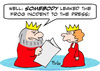 Cartoon: frog incident leaked press king (small) by rmay tagged frog,incident,leaked,press,king