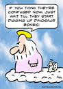 Cartoon: god angel dinosaur bones (small) by rmay tagged god,angel,dinosaur,bones