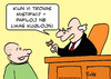 Cartoon: guns power surge judge esperanto (small) by rmay tagged guns,power,surge,judge,esperanto