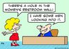 Cartoon: hole womens restroom (small) by rmay tagged hole,womens,restroom