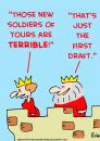 Cartoon: Just first draft king soldiers (small) by rmay tagged just,first,draft,king,soldiers