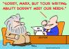 Cartoon: Karl Marx writing needs marxism (small) by rmay tagged karl,marx,writing,needs,marxism