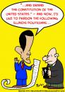 Cartoon: OBAMA PARDON ILLINOIS POLITICIAN (small) by rmay tagged obama,pardon,illinois,politician
