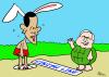 Cartoon: OMAMA MCCAIN FINISH LINE (small) by rmay tagged omama,mccain,finish,line