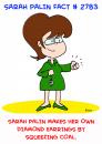 Cartoon: SARAH PALIN EARRINGS SQUEEZING (small) by rmay tagged sarah,palin,earrings,squeezing,coal