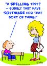 Cartoon: spelling test school software (small) by rmay tagged spelling,test,school,software