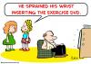 Cartoon: sprained wrist DVD exercise (small) by rmay tagged sprained,wrist,dvd,exercise