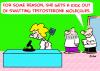 Cartoon: SWATTING TESTOSTERONE MOLECULES (small) by rmay tagged swatting,testosterone,molecules