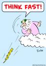 Cartoon: think fast zeus lightning (small) by rmay tagged think,fast,zeus,lightning