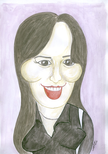 Cartoon: Nicoleta Ionescu (medium) by HAMED NABAHAT tagged nicoleta,ionescu