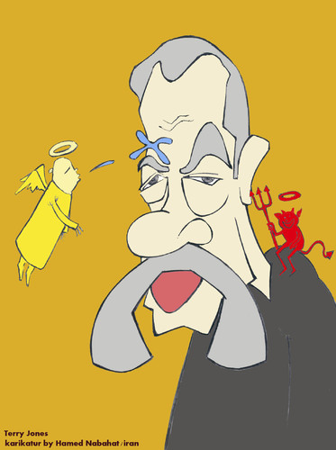 Cartoon: Terry Jones (medium) by HAMED NABAHAT tagged terry,jones